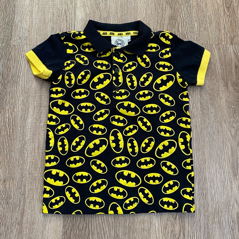Vintage kids Superhero Batman polo shirt.